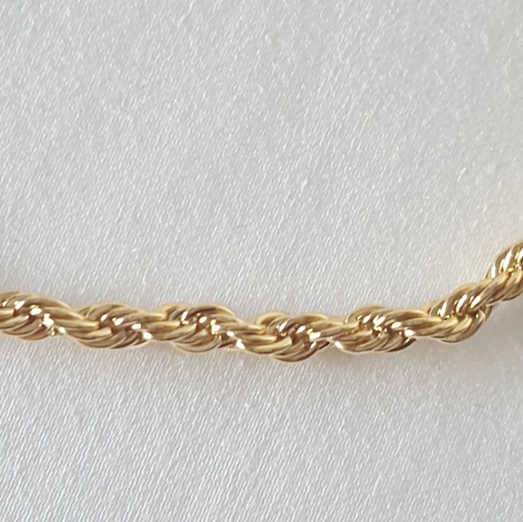 18k Gold Filled 3mm Rope Chain Necklace New - Picture 5 of 6